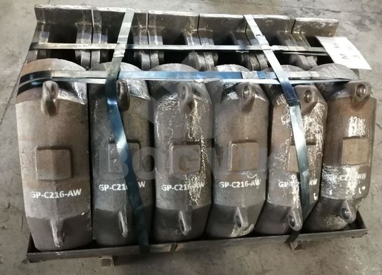 Piezas de trituradoras de metales Martillos Gran rompehielos y cortadores Barras Anvils Revestimientos laterales Tapones y martillos Protectores de pines