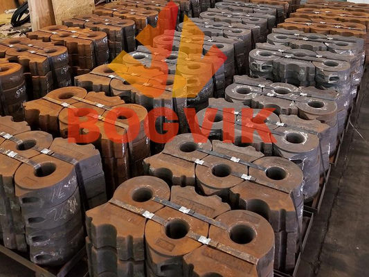 Piezas de trituradoras de metales Martillos Gran rompehielos y cortadores Barras Anvils Revestimientos laterales Tapones y martillos Protectores de pines