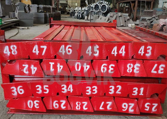 Partes de desgaste del alimentador del delantal de alimentación para el movimiento de materiales abrasivos duros
